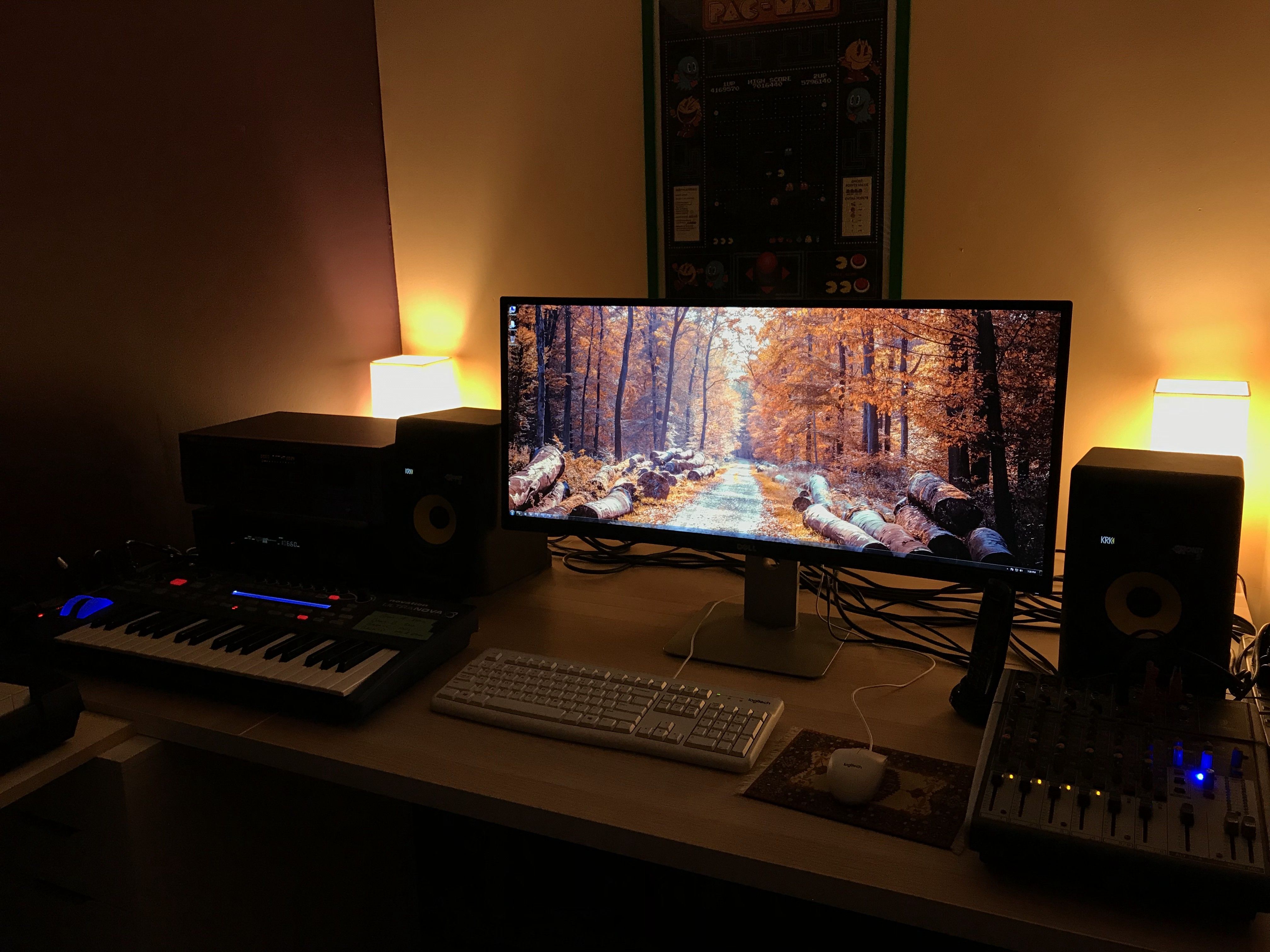 Sheet music and a composition workspace